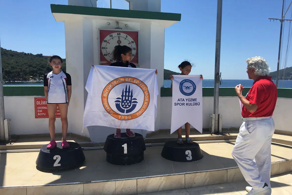 Podium in open water racing